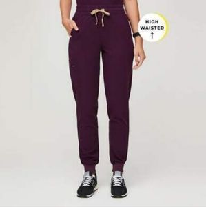Figs Deep Purple Zamora High Waisted Joggers